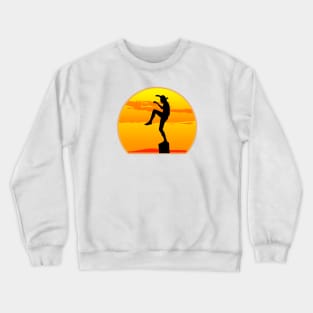 Karate Silhouette Crewneck Sweatshirt